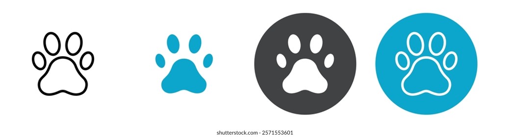 paw icon Vector illustration in black