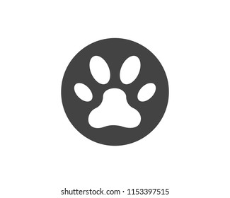 Paw icon vector illustration design logo template