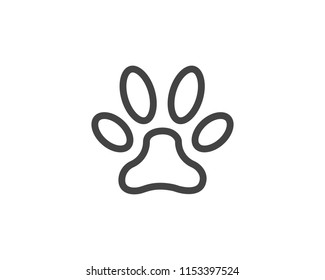 Paw icon vector illustration design logo template