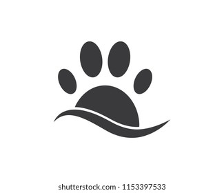Paw icon vector illustration design logo template