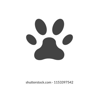Paw icon vector illustration design logo template