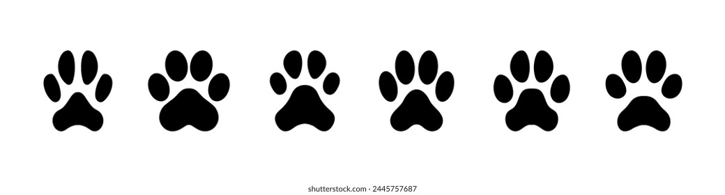 Paw icon vector illustration. Dog or cat paw. Dog or cat paw print flat icon for animal apps and websites