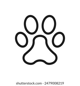 Paw icon vector illustration. dog paw print sign and symbol 