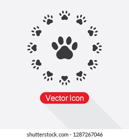 Paw Icon Vector Illustration Eps10