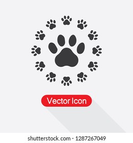 Paw Icon Vector Illustration Eps10