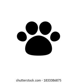 Paw icon, vector illustration. Flat design style. vector paw icon illustration isolated on white background, paw icon Eps10. paw icons graphic design vector symbols.
