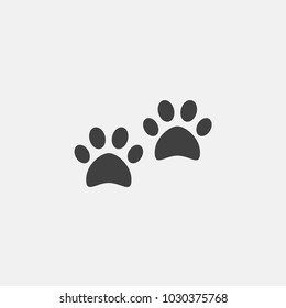 paw icon vector illustration. foot print icon vector.