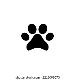 Zeige das Symbol, Vektorgrafik. Pfotendruckzeichen und -symbol. Hund- oder Katzenpfeffer