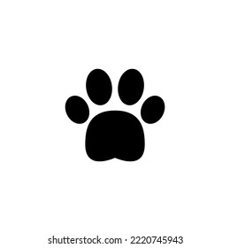 Paw icon vector illustration. paw print sign and symbol. dog or cat paw