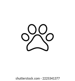 Paw icon vector illustration. paw print sign and symbol. dog or cat paw