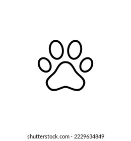 Paw icon vector illustration. paw print sign and symbol. dog or cat paw