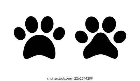 Paw icon vector illustration. paw print sign and symbol. dog or cat paw