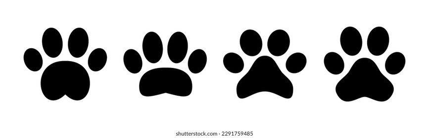 Paw icon vector illustration. paw print sign and symbol. dog or cat paw - Shutterstock ID 2291759485