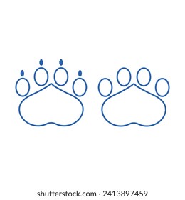 Ilustración vectorial de icono de arrastre. Símbolo y signo de la impresión de trazos. Perro o pepita de gato