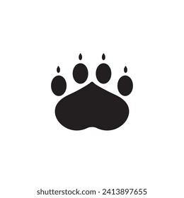 Paw icon vector illustration. Paw print sign and symbol. Dog or cat paw