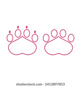 Ilustración vectorial de icono de arrastre. Símbolo y signo de la impresión de trazos. Perro o pepita de gato