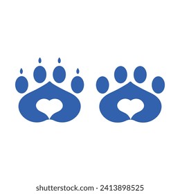 Paw icon vector illustration. Paw print sign and symbol. Dog or cat paw