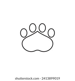 Zeige das Symbol, Vektorgrafik. Druckzeichen und Symbol einfügen. Hund- oder Katzenpfeffer