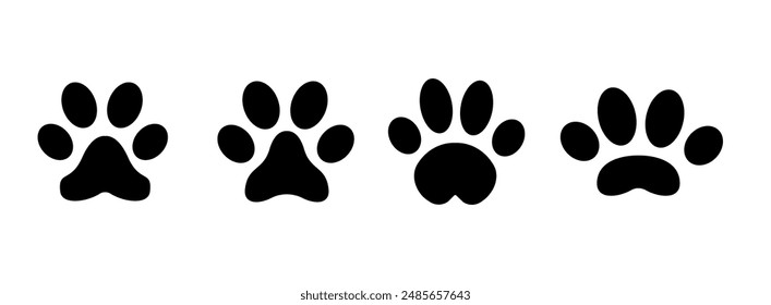 Icono de la pata Ilustración vectorial. símbolo y signo de la impresión de la pata.