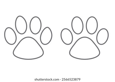 Paw icon vector illustration. paw print sign and symbol. dog or cat paw