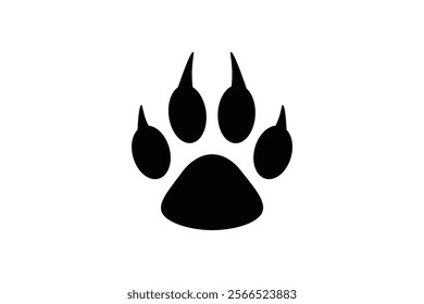 Paw icon vector illustration. paw print sign and symbol. dog or cat paw