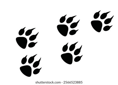 Paw icon vector illustration. paw print sign and symbol. dog or cat paw