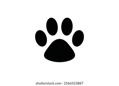 Paw icon vector illustration. paw print sign and symbol. dog or cat paw