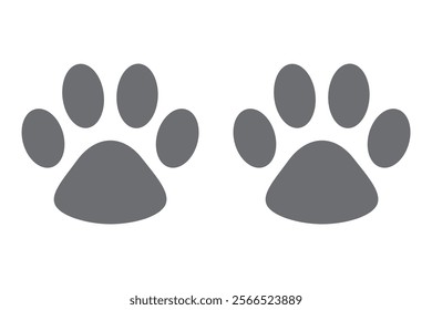 Paw icon vector illustration. paw print sign and symbol. dog or cat paw