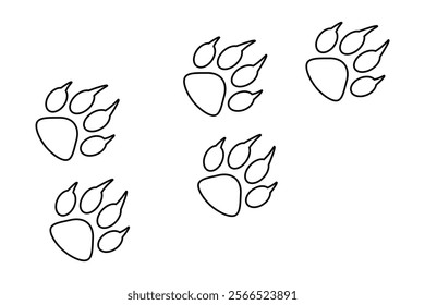Paw icon vector illustration. paw print sign and symbol. dog or cat paw