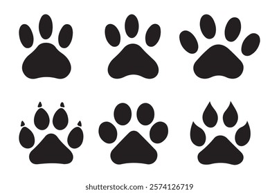 Paw icon vector illustration. paw print sign and symbol.Pet paw editable stroke outline icon isolated on white background .