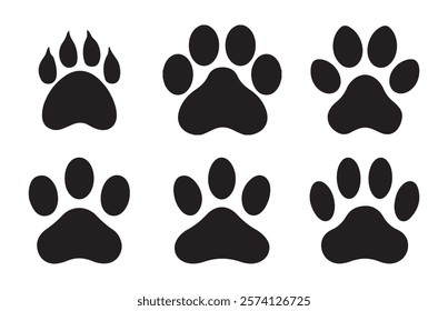Paw icon vector illustration. paw print sign and symbol.Pet paw editable stroke outline icon isolated on white background .