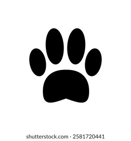 Paw icon vector illustration. paw print sign and symbol. dog or cat paw
