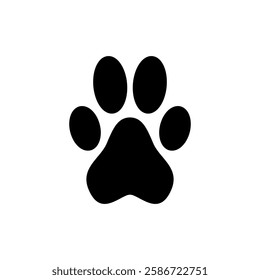Paw icon vector illustration. paw print sign and symbol. dog or cat paw