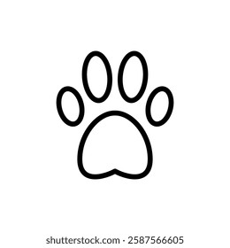 Paw icon vector illustration. paw print sign and symbol. dog or cat paw
