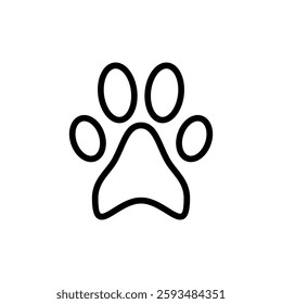 Paw icon vector illustration. paw print sign and symbol. dog or cat paw