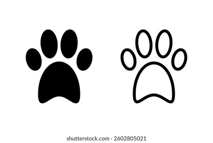 Paw icon vector illustration. paw print sign and symbol. dog or cat paw