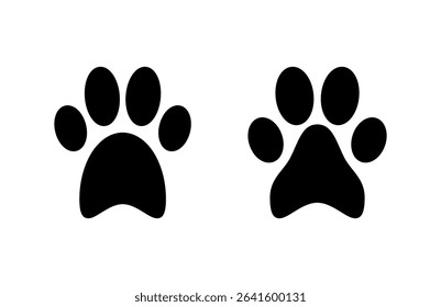 Paw icon vector illustration. paw print sign and symbol. dog or cat paw