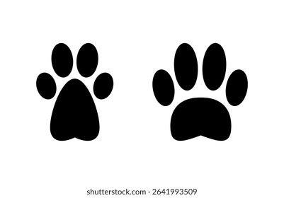 Paw icon vector illustration. paw print sign and symbol. dog or cat paw