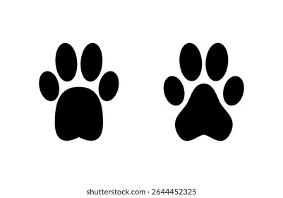 Paw icon vector illustration. paw print sign and symbol. dog or cat paw
