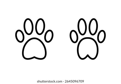 Paw icon vector illustration. paw print sign and symbol. dog or cat paw
