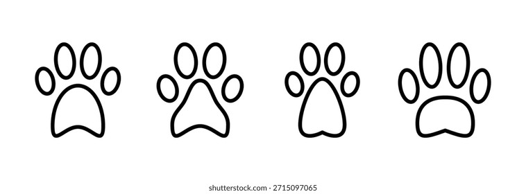 Paw icon vector illustration. paw print sign and symbol. dog or cat paw