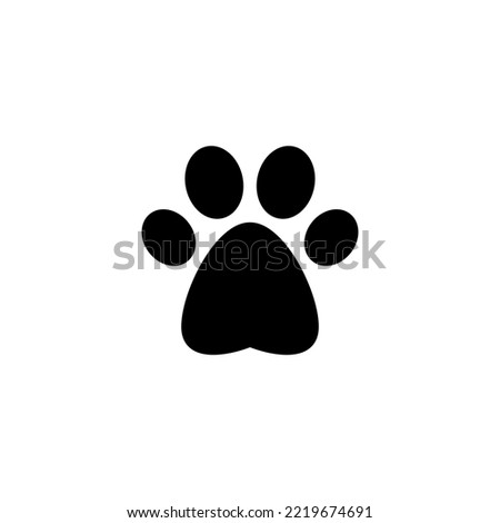 Paw icon vector illustration. paw print sign and symbol. dog or cat paw