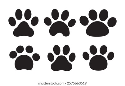 Paw icon vector illustration. silhouette of an animal paw. Paw print sign and symbol.Vector eps 10