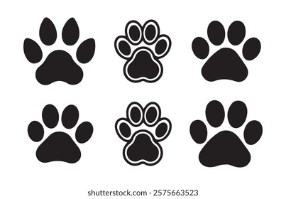 Paw icon vector illustration. silhouette of an animal paw. Paw print sign and symbol.Vector eps 10