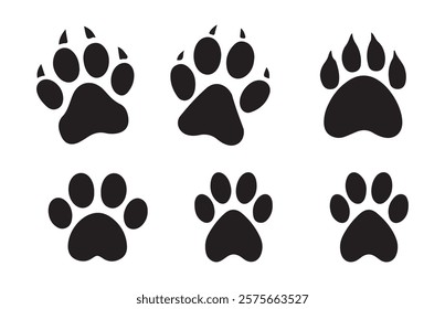 Paw icon vector illustration. silhouette of an animal paw. Paw print sign and symbol.Vector eps 10