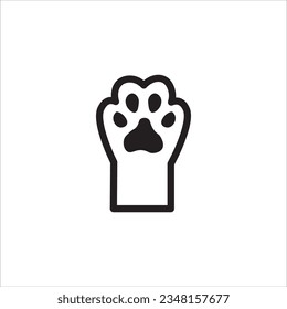 paw icon vector illustration symbol