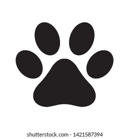 Paw icon vector isolated on the white background