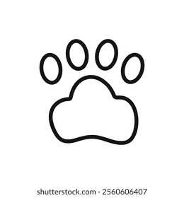 Paw icon vector line logo art