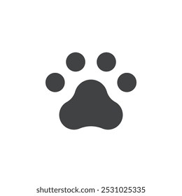 Paw icon Vector logo set flat