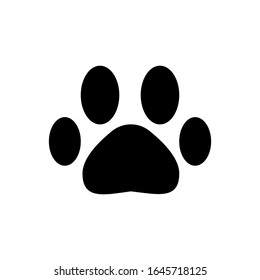 Paw icon vector on white background